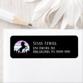 ヴィンテージサンセットユニコーン飼育差出人住所 ラベル (インサイチュ)