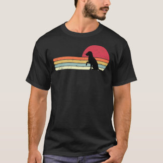 ヴィンテージサンセットラブラドールシルエットレトロスタイルドッグ Tシャツ