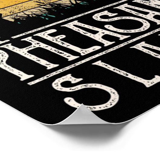 ヴィンテージサンセットレトロスタイルフェアサン狩りフェアサ ポスター (角)