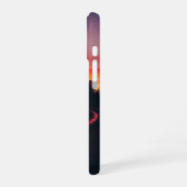 ヴィンテージサンセット湖の反射 iPhone 16ケース (左側面)