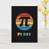 ヴィンテージサンセット3.14ハッピーPi日 カード (黄色い花)