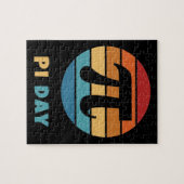 ヴィンテージサンセット3.14ハッピーPi日 ジグソーパズル (横)