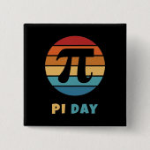 ヴィンテージサンセット3.14ハッピーPi日 缶バッジ (正面)