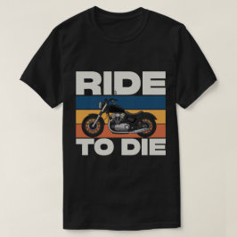 ヴィンテージサンセット カスタムチョッパーバイク ライドトゥダイ Tシャツ