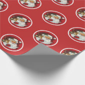 ヴィンテージサンタいけなシカ ラッピングペーパー (角)