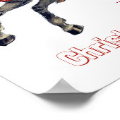 ヴィンテージサンタおもちゃロバのポスター ポスター (角)