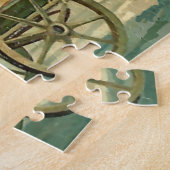 ヴィンテージサンタおよび出生場面 ジグソーパズル (側面)