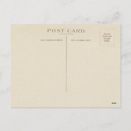 ヴィンテージサンタがそりのメリークリスマス シーズンポストカード (裏面)