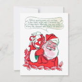 ヴィンテージサンタがクリスマスの喜びを願う シーズンカード (正面)