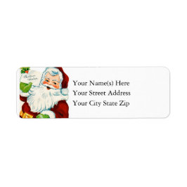 ヴィンテージサンタがクリスマスの願いを叶える ラベル