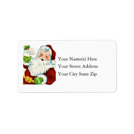 ヴィンテージサンタがクリスマスの願いを叶える ラベル