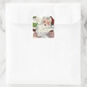 ヴィンテージサンタがクリスマスの願い住所 シール (バッグ)