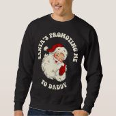 ヴィンテージサンタがパパにクリスマスを祝って私を宣伝 スウェットシャツ (正面)