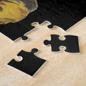 ヴィンテージサンタが煙突を下る ジグソーパズル (側面)