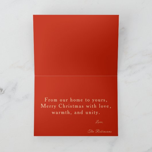 ヴィンテージサンタそりに乗るメリークリスマス カード (内部)