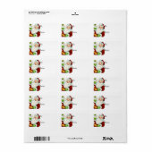 ヴィンテージサンタとクリスマスウィッシュギフトラベル ラベル (フルシート)