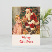 ヴィンテージサンタとクリスマスカード シーズンカード (スタンド正面)
