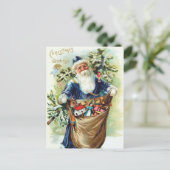 ヴィンテージサンタとクリスマスツリー シーズンポストカード (スタンド正面)