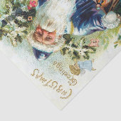 ヴィンテージサンタとクリスマスツリー 薄葉紙 (詳細)