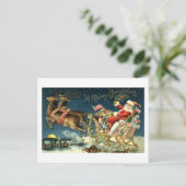 ヴィンテージサンタとスリー シーズンポストカード (スタンド正面)