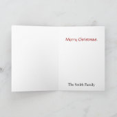 ヴィンテージサンタとツリー、クリスマスカード シーズンカード (内部)