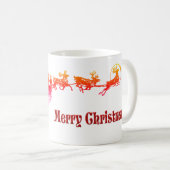 ヴィンテージサンタとトナカイのクリスマス コーヒーマグカップ (正面右)