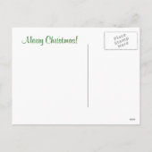 ヴィンテージサンタとトナカイのクリスマス シーズンポストカード (裏面)