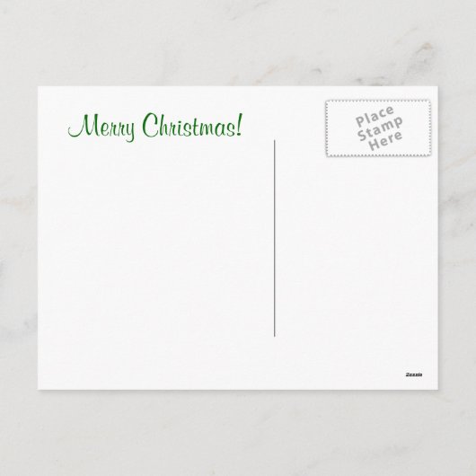 ヴィンテージサンタとトナカイのクリスマス シーズンポストカード (裏面)