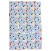 ヴィンテージサンタとトナカイのクリスマス ミディアムペーパーバッグ (裏面)