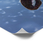 ヴィンテージサンタとトナカイのポスター ポスター (角)