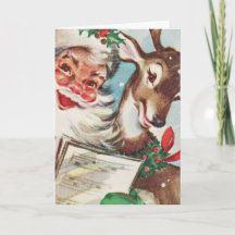 ヴィンテージサンタとトナカイ