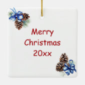 ヴィンテージサンタとトナカイ セラミックオーナメント (裏面)