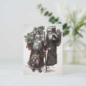 ヴィンテージサンタとペレフータードハガキ ポストカード (スタンド正面)