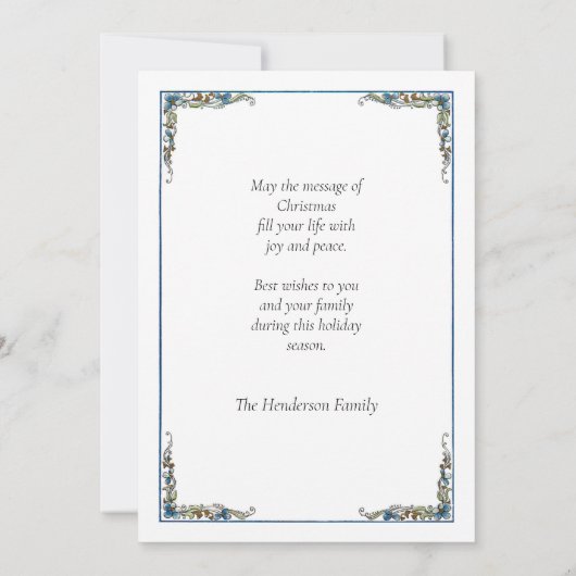 ヴィンテージサンタと冬の空 シーズンカード (裏面)