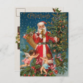 ヴィンテージサンタと天使 シーズンポストカード (正面/裏面)