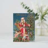 ヴィンテージサンタと天使 シーズンポストカード (スタンド正面)