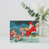 ヴィンテージサンタと天使 シーズンポストカード (スタンド正面)