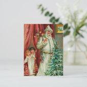 ヴィンテージサンタと子供 シーズンポストカード (スタンド正面)