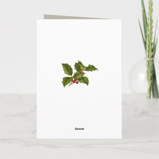 ヴィンテージサンタと彼のトナカイ シーズンカード (裏面)