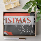 ヴィンテージサンタと松の木クリスマス 薄葉紙 (ギフト)