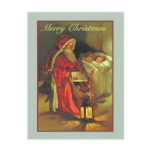 ヴィンテージサンタと眠る子供のクリスマス