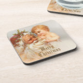 ヴィンテージサンタと笑顔の子 コースター (左側)