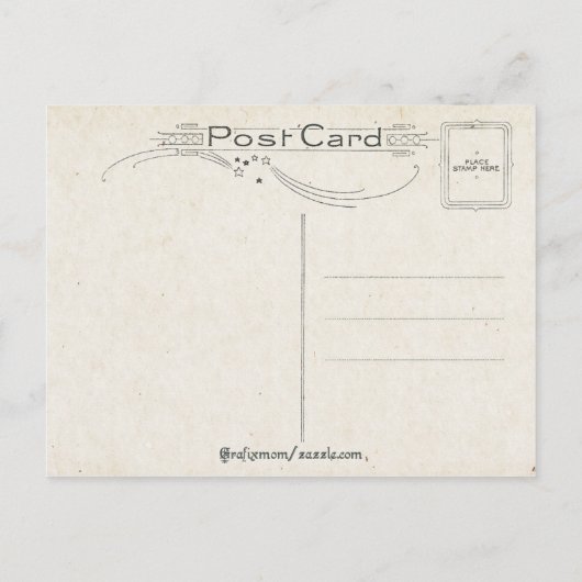 ヴィンテージサンタと笑顔の子 シーズンポストカード (裏面)