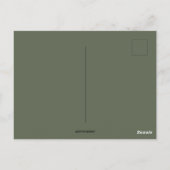 ヴィンテージサンタと赤い車のクリスマスグリーティング ポストカード (裏面)