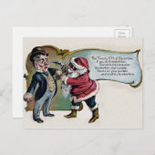 ヴィンテージサンタに銃のクリスマスポストカード ポストカード (正面/裏面)
