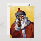 ヴィンテージサンタに銃のクリスマスポストカード ポストカード (正面/裏面)
