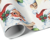 ヴィンテージサンタのいい子リストクリスマス ラッピングペーパー (ロールコーナー)