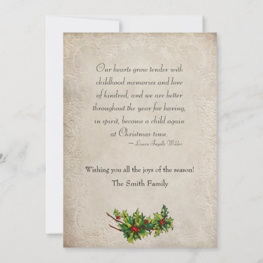 ヴィンテージサンタのおもちゃ詩|過去記事 シーズンカード (裏面)