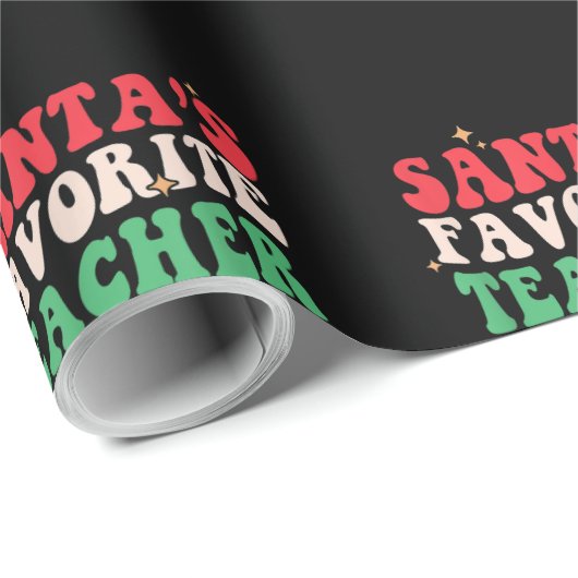ヴィンテージサンタのお気に入りの先生グルーヴィクリスマス ラッピングペーパー (ロールコーナー)