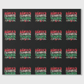 ヴィンテージサンタのお気に入りの先生グルーヴィクリスマス ラッピングペーパー (フラット)